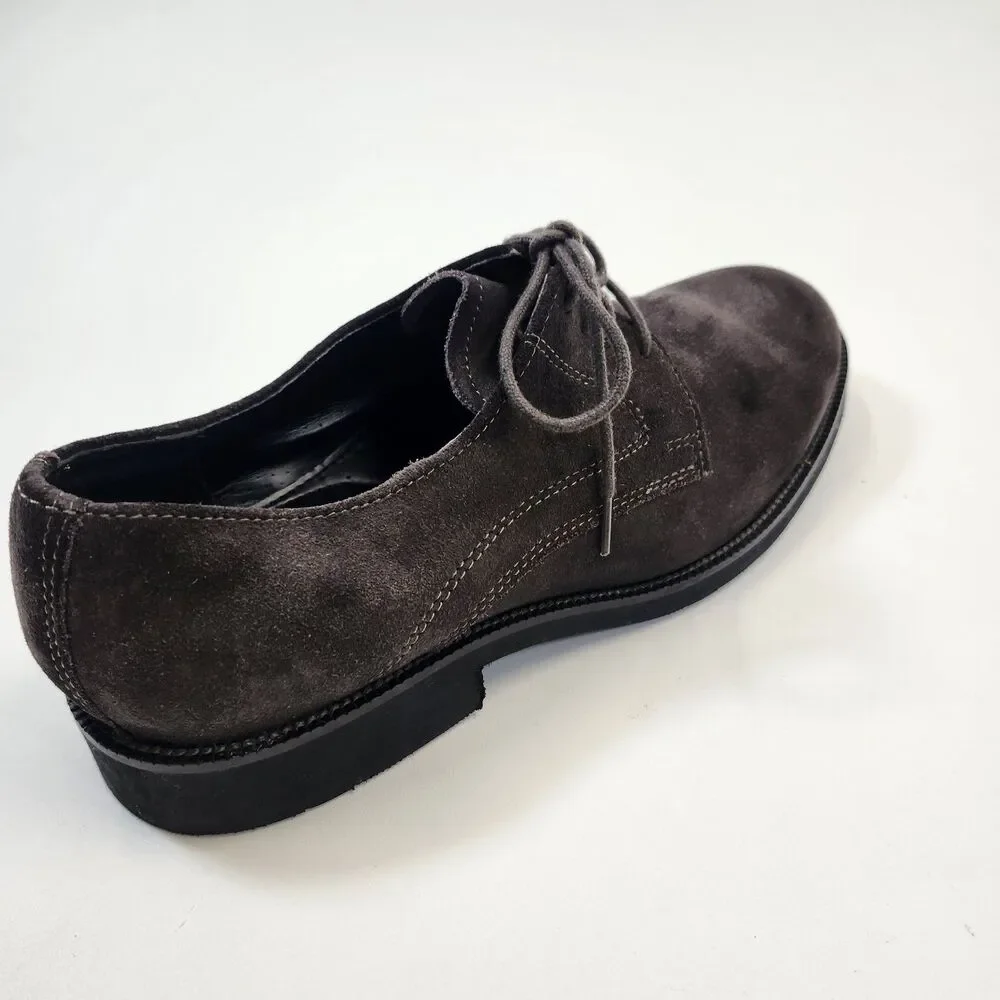 Bostonian Mens 10M Brown Suede Plain Toe Derby Shoes Leather Casual Dress Oxford